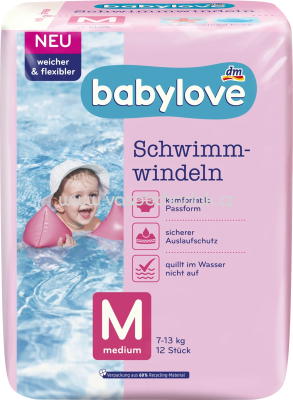 Babylove Schwimmwindeln Gr. M, 7-13 kg, 12 St