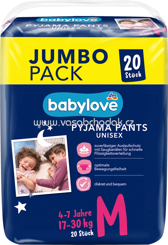 Babylove Pyjama Pants Gr. M Jumbopack, 4-7 Jahre, 17-30 kg, 20 St Babylove Pyjama Pants Gr. M Jumbopack, 4-7 Jahre, 17-30 kg, 20 St