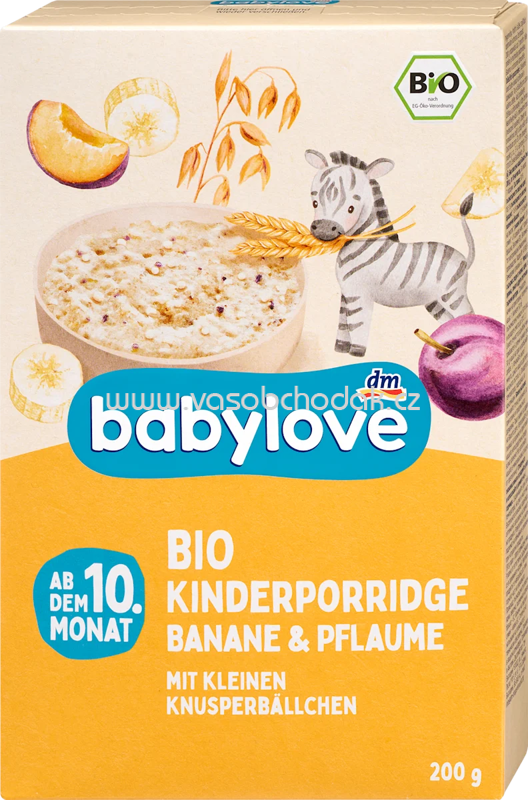 babylove Porridge Banane & Pflaume ab dem 10. Monat, 200 g babylove Porridge Banane & Pflaume ab dem 10. Monat, 200 g