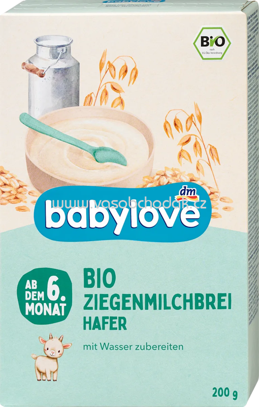 babylove Ziegenmilchbrei Hafer, ab 6. Monat, 200g babylove Ziegenmilchbrei Hafer, ab 6. Monat, 200g