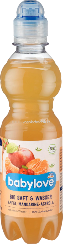 Babylove Saft Apfel-Mandarine- Acerola mit stillem Mineralwasser, 330 ml