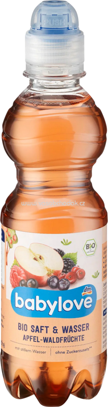 Babylove Saft Apfel-Waldfrüchte mit stillem Mineralwasser, 330 ml