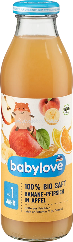 Babylove Saft Banane-Pfirsich in Apfel, ab 1 Jahr, 500 ml