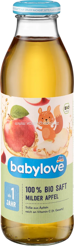 Babylove Bio Saft Milder Apfel, nach dem 5. Monat, 500 ml