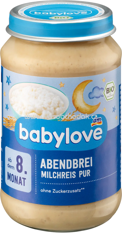Babylove Abendbrei Milchreis pur, ab dem 8. Monat, 190g