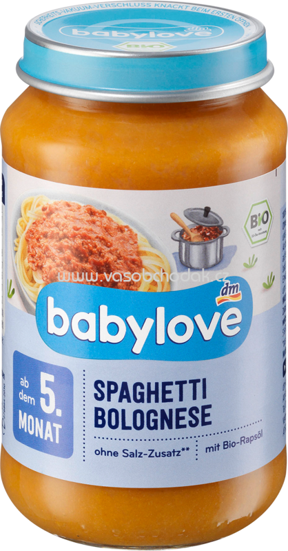 Babylove Spaghetti Bolognese, ab dem 5. Monat, 190g