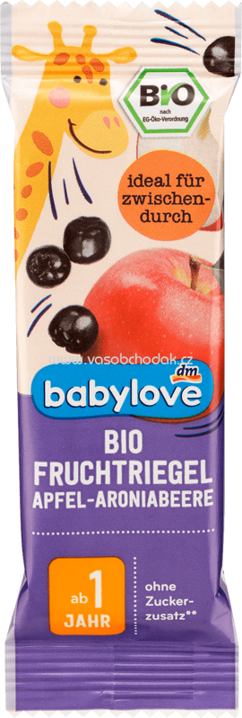 Babylove Bio Früchteriegel Apfel-Aroniabeere, ab 1 Jahr, 25g