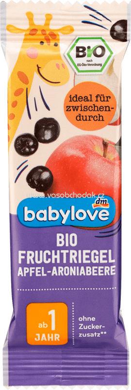 Babylove Bio Früchteriegel Apfel-Aroniabeere, ab 1 Jahr, 25g Babylove Bio Früchteriegel Apfel-Aroniabeere, ab 1 Jahr, 25g