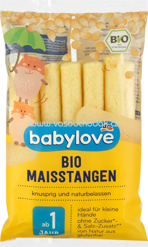 Babylove Bio Maisstangen, ab 1 Jahr, 30g Babylove Bio Maisstangen, ab 1 Jahr, 30g