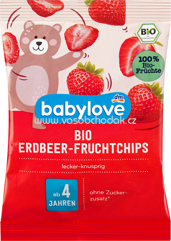 Babylove Bio Erdbeer-Fruchtchips, ab 4 Jahren, 12g Babylove Bio Erdbeer-Fruchtchips, ab 4 Jahren, 12g