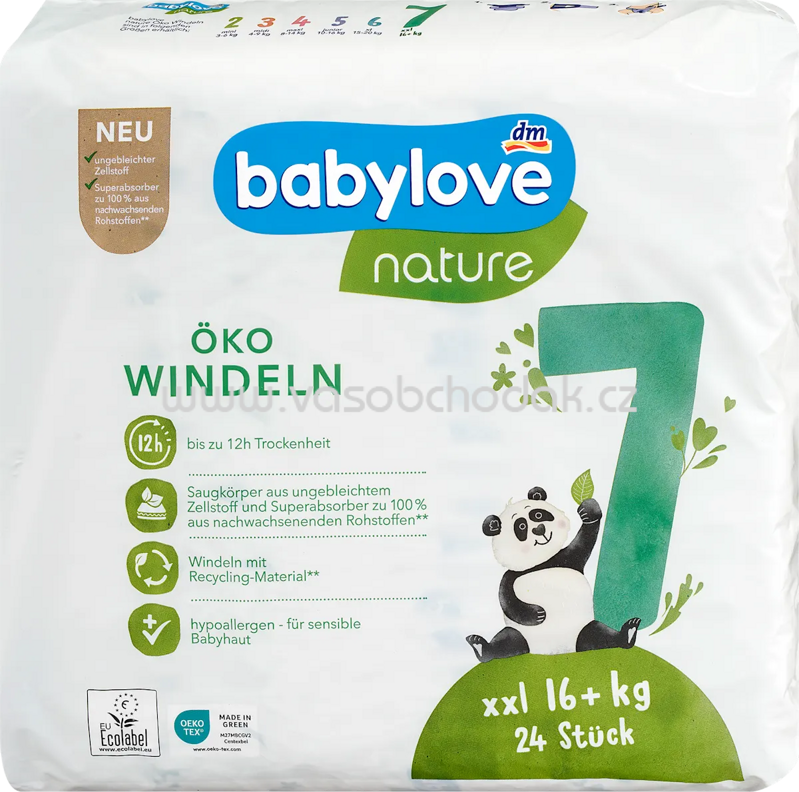 Babylove nature Windeln Gr.7 XXL, 16+ kg, , 24 St