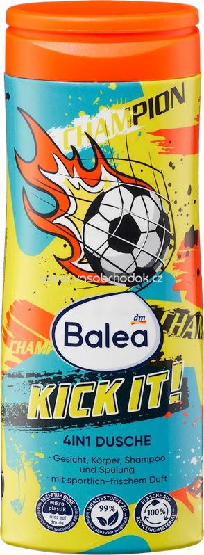 Balea Kinder Duschgel Gesicht, Körper, Shampoo & Spülung 4in1 Kick it!, 300 ml Balea Kinder Duschgel Gesicht, Körper, Shampoo & Spülung 4in1 Kick it!, 300 ml