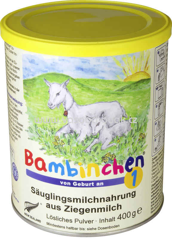Bambinchen Anfangsmilch 1 aus Ziegenmilch, von Geburt an, 400g