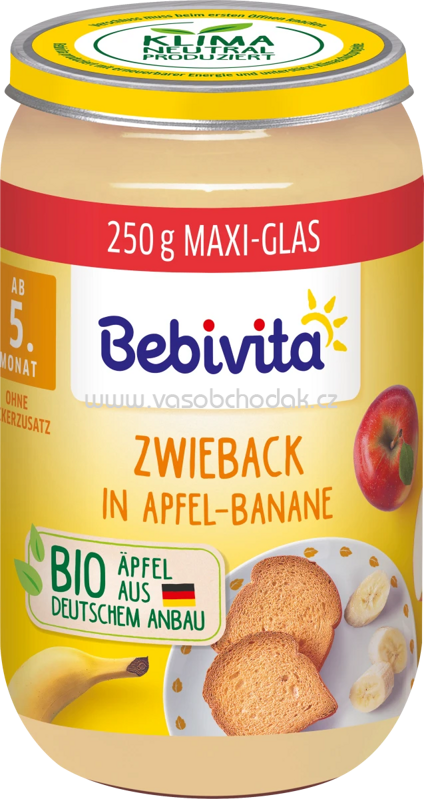 Bebivita Zwieback in Apfel-Banane, ab 5. Monat, 250g