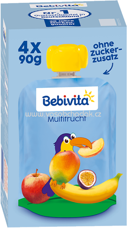 Bebivita Quetschbeutel Multifrucht, ab 1 Jahr, 4x90g, 0,36kg Bebivita Quetschbeutel Multifrucht, ab 1 Jahr, 4x90g, 0,36kg