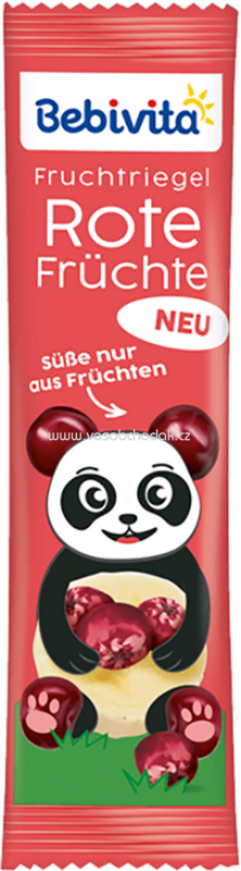 Bebivita Fruchtriegel Rote Früchte, ab 12. Monat, 25g Bebivita Fruchtriegel Rote Früchte, ab 12. Monat, 25g