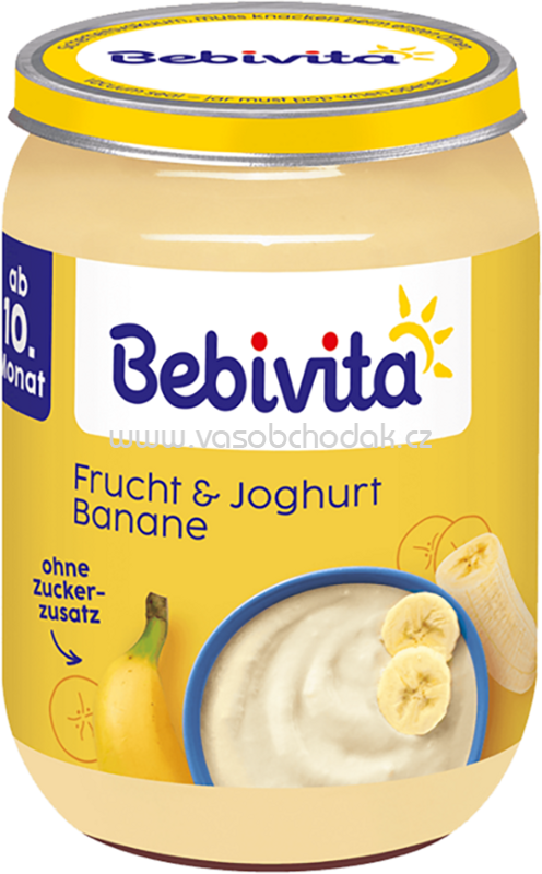 Bebivita Frucht & Joghurt Banane, ab dem 10. Monat, 190g Bebivita Frucht & Joghurt Banane, ab dem 10. Monat, 190g