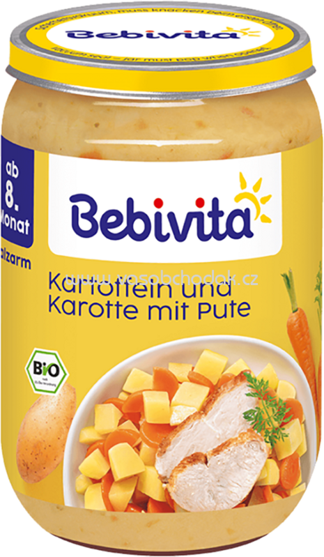 Bebivita Kartoffeln und Karotten mit Pute, ab 8. Monat, 220g Bebivita Kartoffeln und Karotten mit Pute, ab 8. Monat, 220g