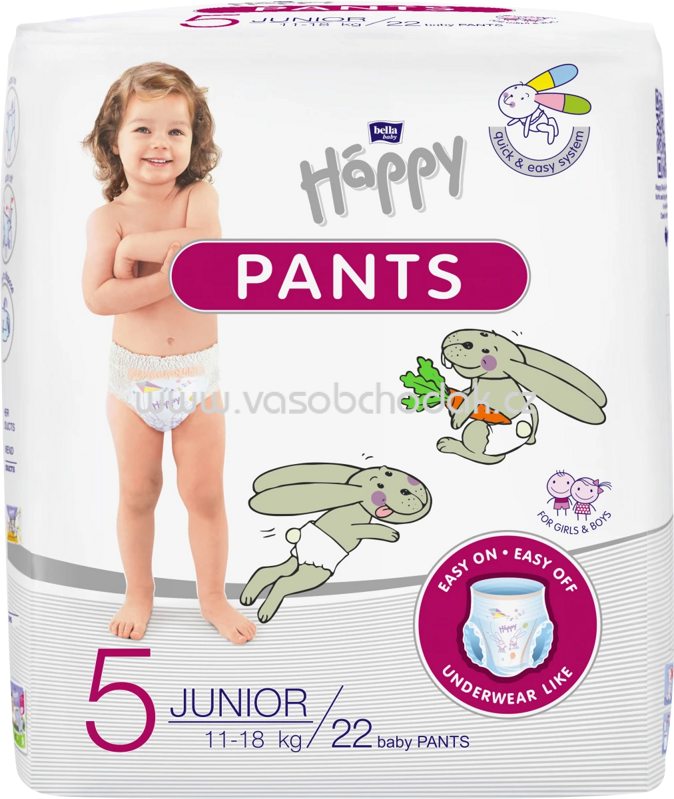 Bella Baby Happy Pants Größe 5 Junior, 11-18 kg, 22 St