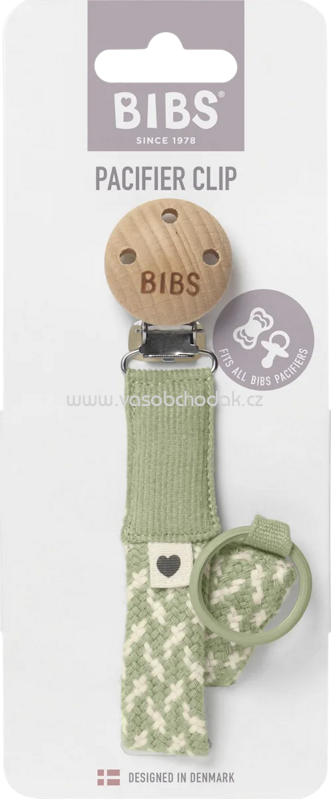 BIBS Schnullerband grün/weiß, 1 St BIBS Schnullerband grün/weiß, 1 St