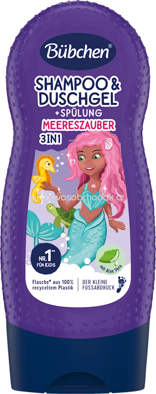 Bübchen Kinder Shampoo & Duschgel & Spülung 3in1 Meereszauber, 230 ml Bübchen Kinder Shampoo & Duschgel & Spülung 3in1 Meereszauber, 230 ml