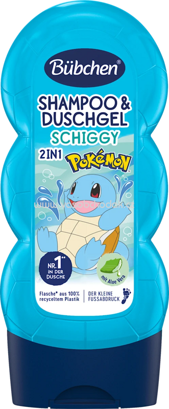 Bübchen Kinder Shampoo & Duschgel 2in1 Schiggy Pokémon, 230 ml