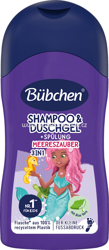 Bübchen Kinder Shampoo, Duschgel & Spülung Meereszauber, Reisegröße, 50 ml Bübchen Kinder Shampoo, Duschgel & Spülung Meereszauber, Reisegröße, 50 ml