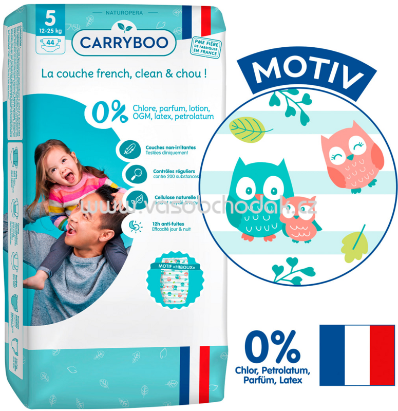 Carryboo Ökowindeln Größe 5, 12-25kg, Monatspack, 132 St