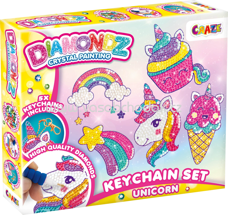 CRAZE Diamondz Key-Chain Unicorn Set, 1 St CRAZE Diamondz Key-Chain Unicorn Set, 1 St