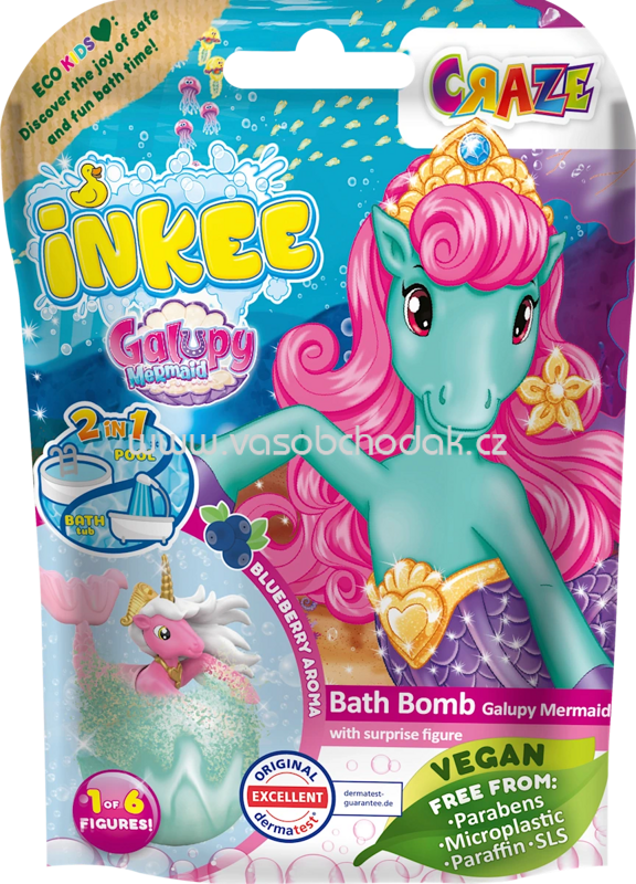 CRAZE Kinder Badezusatz Badebombe Galupy Mermaid, 1 St CRAZE Kinder Badezusatz Badebombe Galupy Mermaid, 1 St