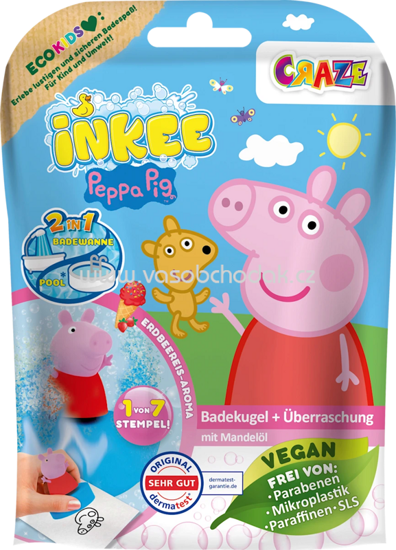 CRAZE Kinder Badezusatz Badebombe Peppa Pig, 1 St CRAZE Kinder Badezusatz Badebombe Peppa Pig, 1 St