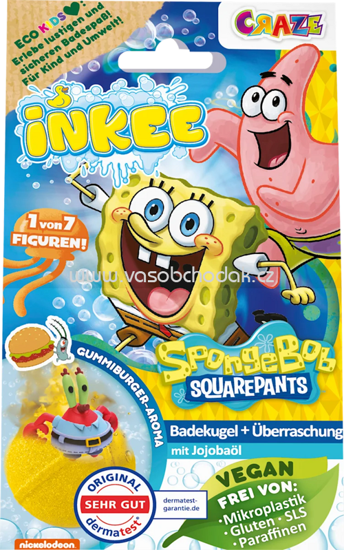 CRAZE Kinder Badezusatz Badebombe Sponge Bob, 1 St