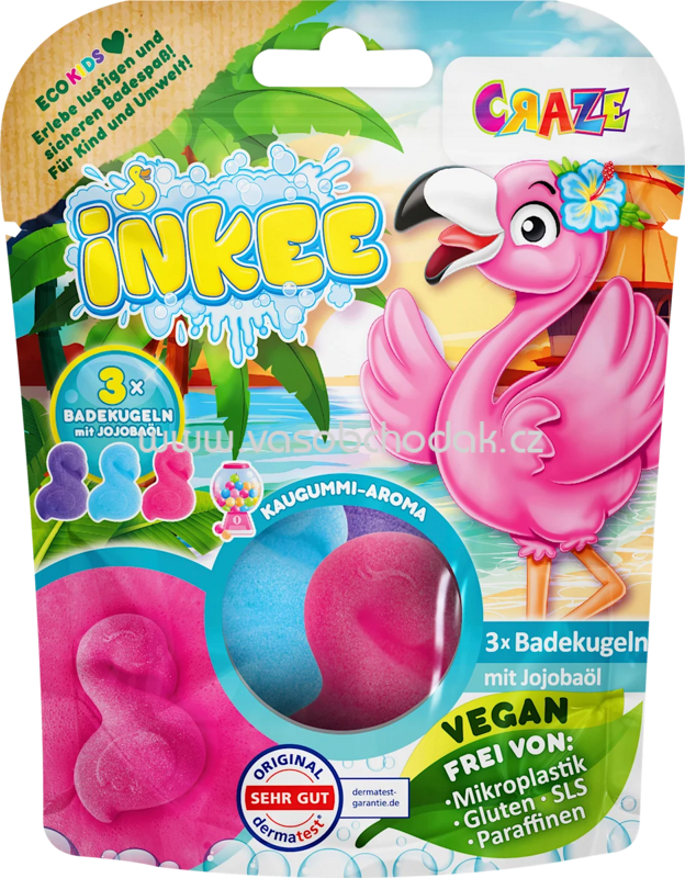 CRAZE Kinder Badezusatz Flamingo, 3 St