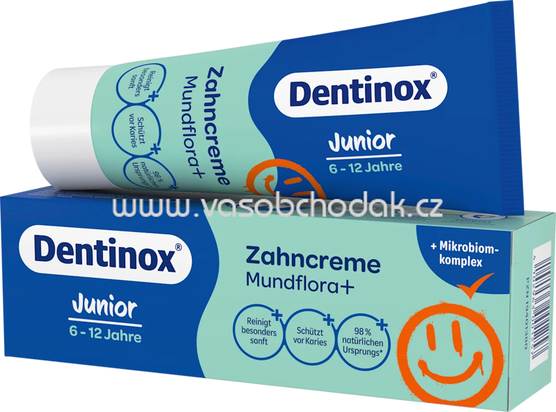Dentinox Zahnpasta Junior Mundflora+, 6-12 Jahre, 75 ml Dentinox Zahnpasta Junior Mundflora+, 6-12 Jahre, 75 ml