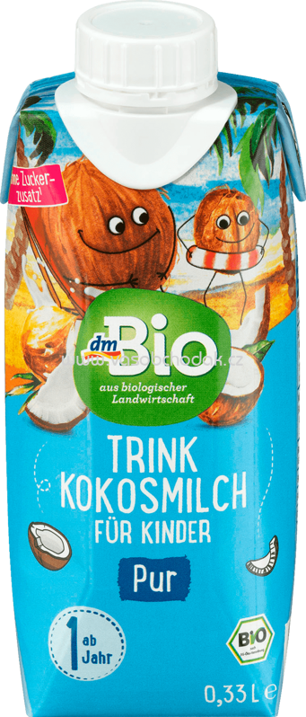 dmBio Trink Kokosmilch für Kinder, Natur, ab 12. Monat, 330 ml