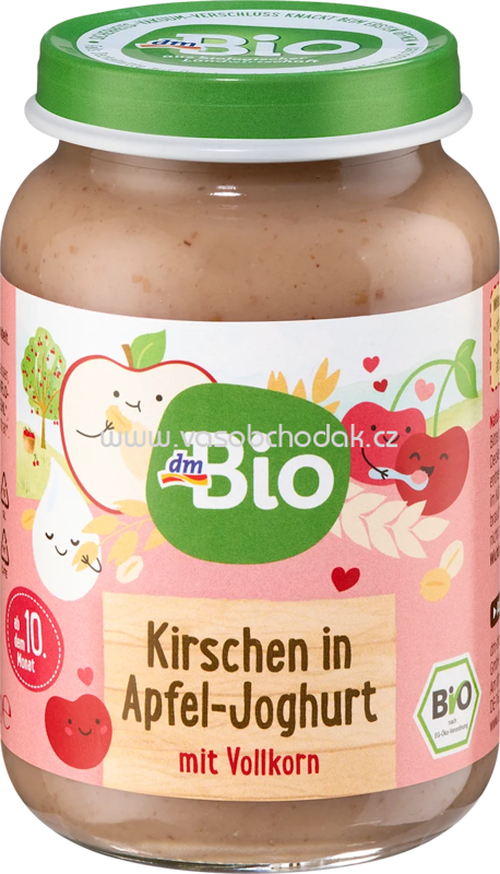 dmBio Frucht & Joghurt Kirsche, Apfel, Vollkorn, ab dem 10. Monat, LE, 190g dmBio Frucht & Joghurt Kirsche, Apfel, Vollkorn, ab dem 10. Monat, LE, 190g