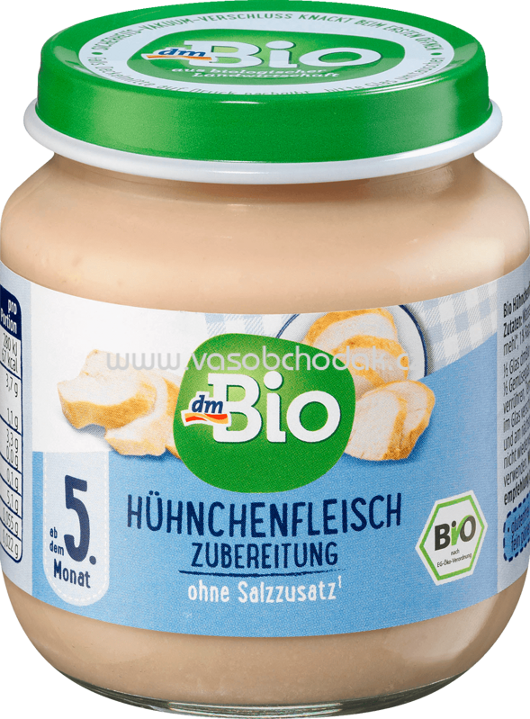 dmBio Hühnchenfleisch Zubereitung, nach dem 5. Monat, 125g