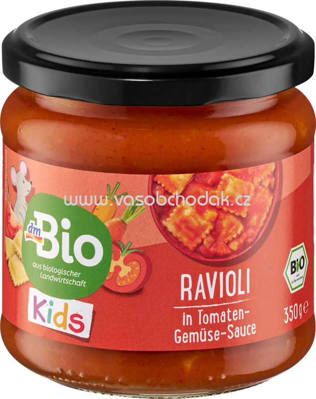 dmBio Ravioli in Tomaten-Gemüse Sauce, ab 3 Jahren, 350g