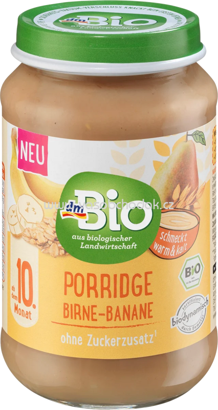 dmBio Porridge Birne Banane, ab dem 10. Monat, 190g