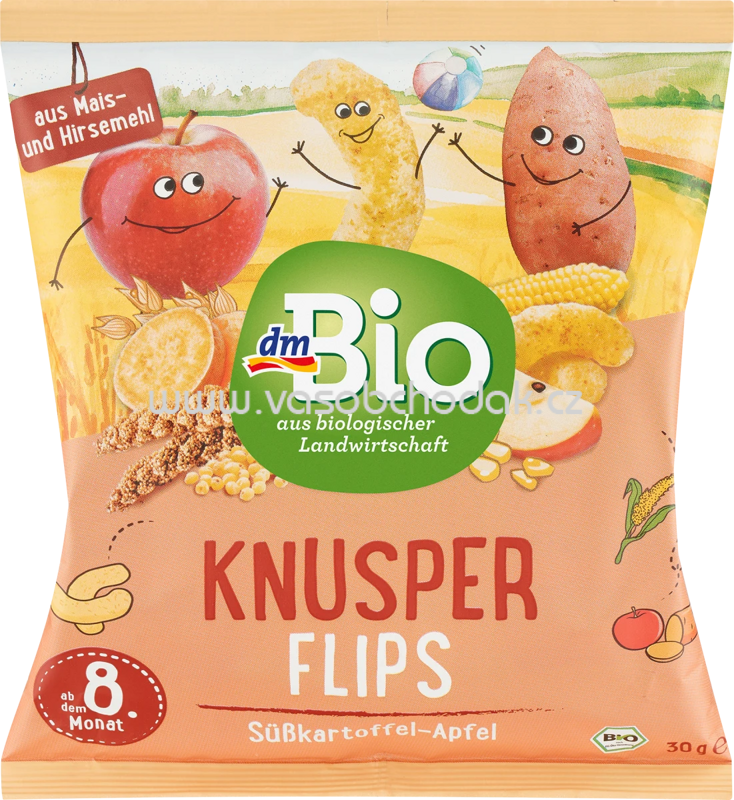 dmBio Knusper-Flips Süßkartoffel-Apfel, ab dem 8. Monat, 30g
