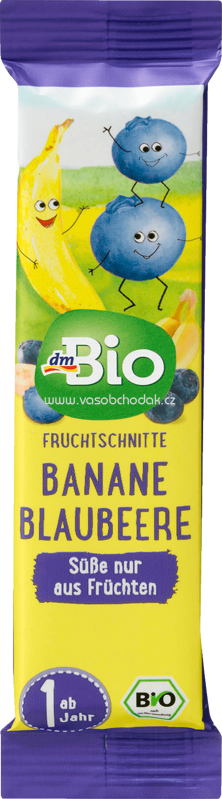 dmBio Fruchtriegel Banane-Blaubeere, ab 1 Jahr, 25g