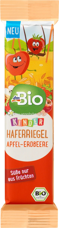 dmBio Haferriegel Apfel-Erdbeere, ab 3 Jahren, 30g