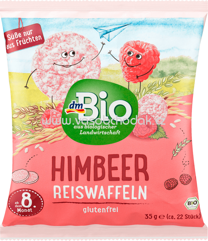 dmBio Himbeer Reiswaffeln, ab dem 8. Monat, 35g