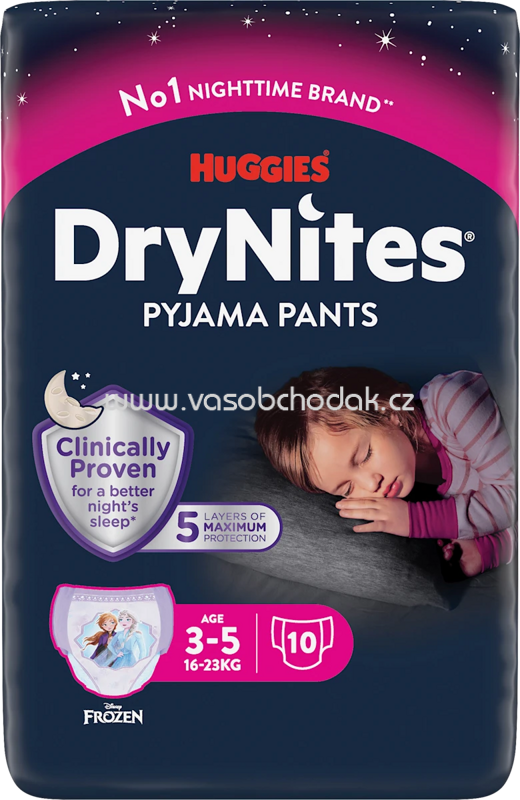DryNites Pyjama Pants Mädchen 3-5 Jahre, 10 St
