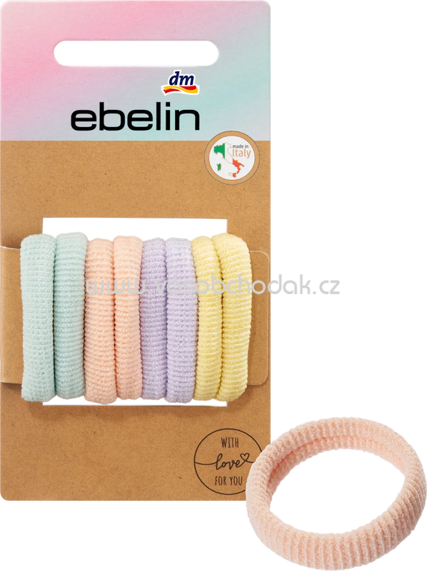ebelin Haargummis klein weich bunt, 8 St
