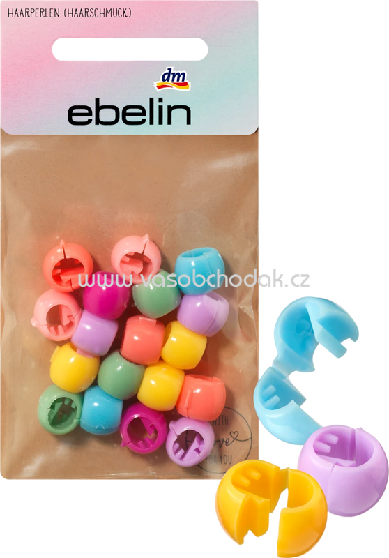 ebelin Haarperlen (Haarschmuck), 18 St