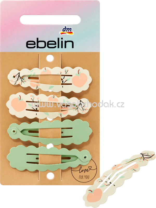 ebelin Kinder-Haarclips gewellt Pfirsich, 4 St ebelin Kinder-Haarclips gewellt Pfirsich, 4 St