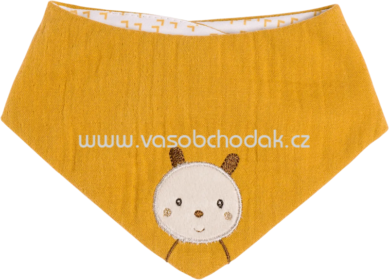 Fehn Halstuch zum Wenden aus Musselin mit Bienen-Motiv , gelb, 1 St