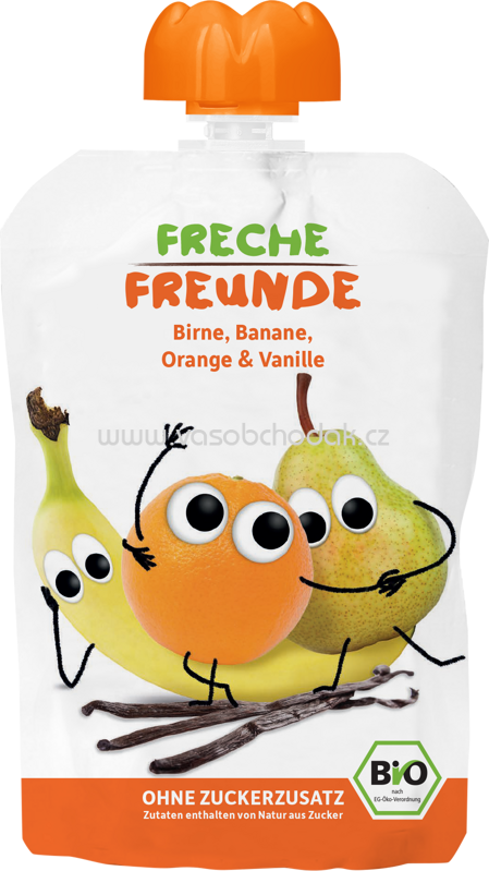 Freche Freunde Quetschbeutel Birne, Banane, Orange & Vanille, ab 12. Monat, 100g