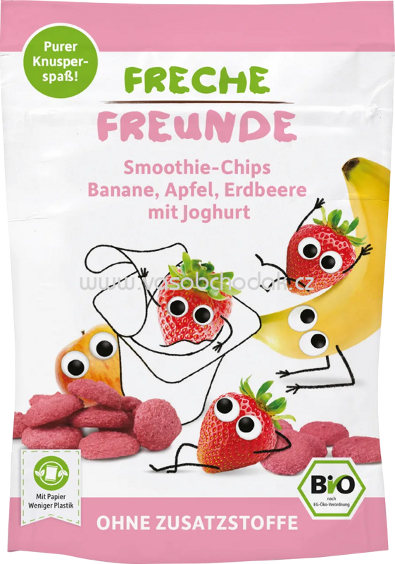 Freche Freunde Smoothie Chips Banane, Apfel, Erdbeere mit Joghurt, ab 3 Jahren, 16g